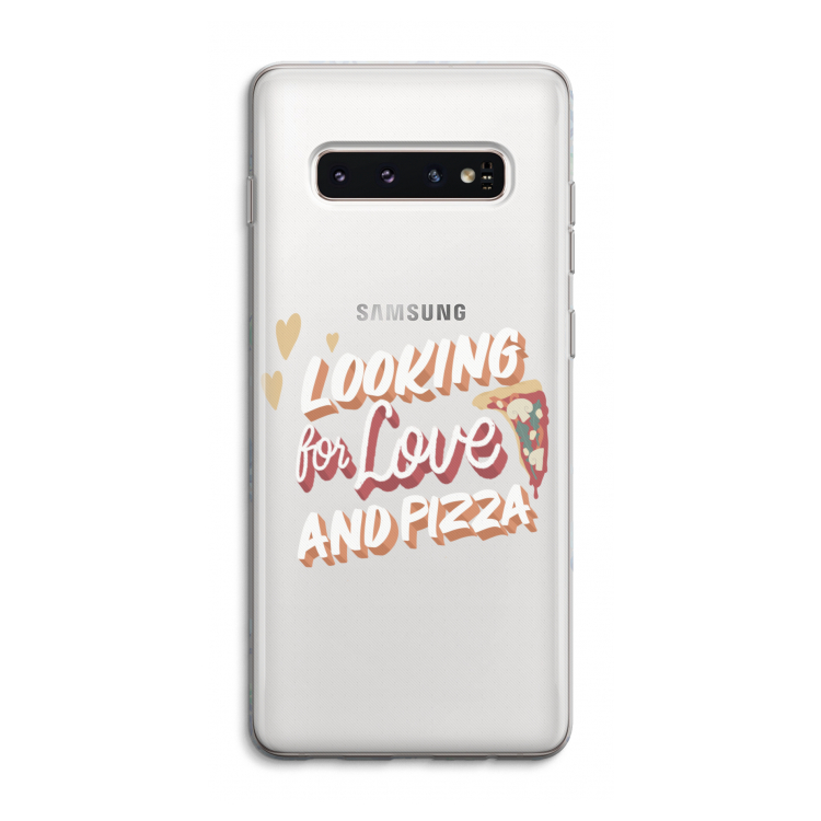 Pizza is the answer: Samsung Galaxy S10 4G Transparant Hoesje