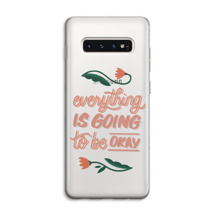 Optimistic flower girl: Samsung Galaxy S10 4G Transparant Hoesje