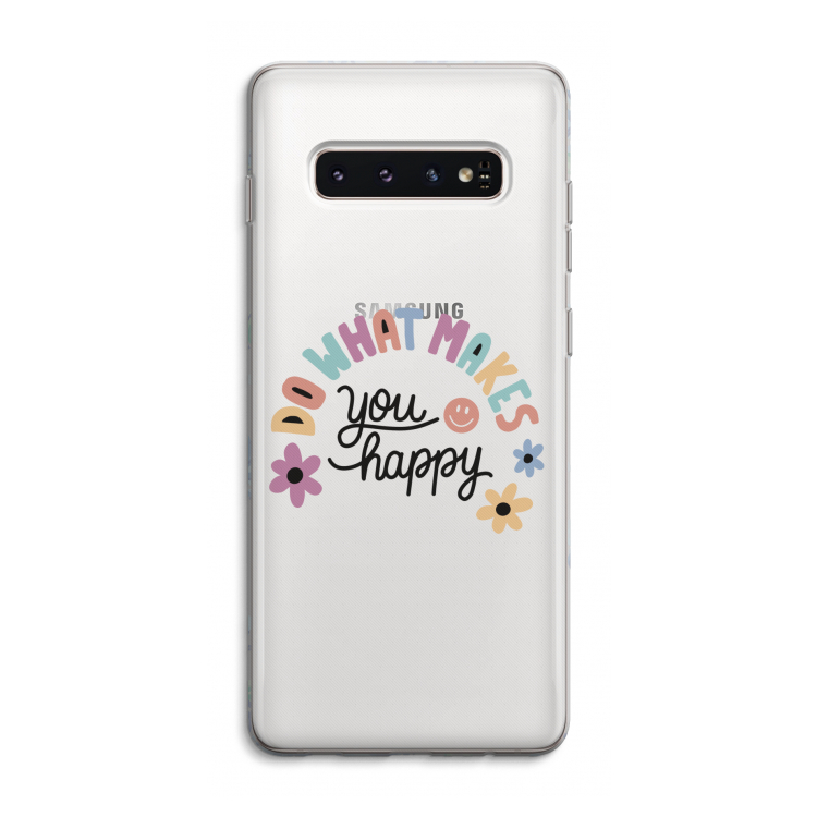 Happy days: Samsung Galaxy S10 4G Transparant Hoesje