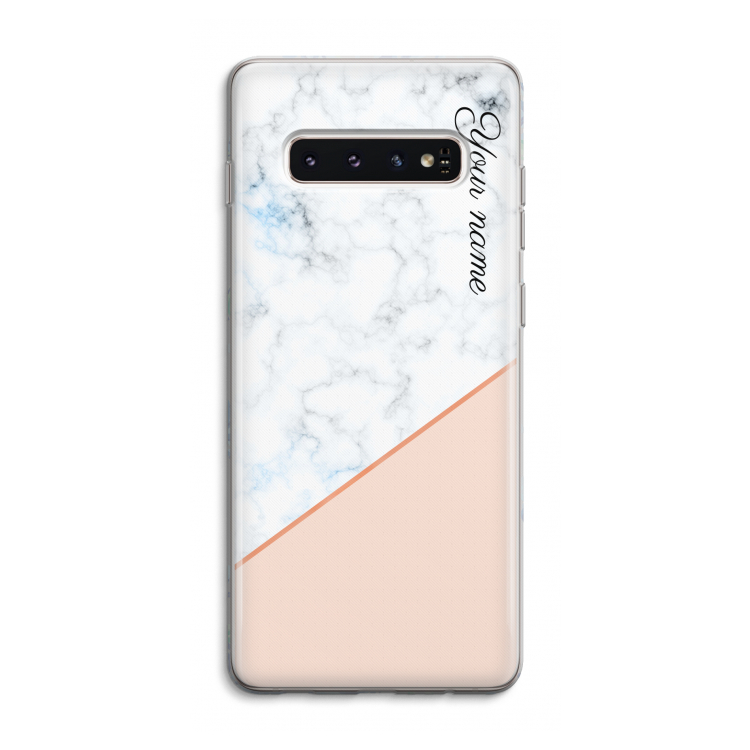 Marmer in stijl: Samsung Galaxy S10 4G Transparant Hoesje