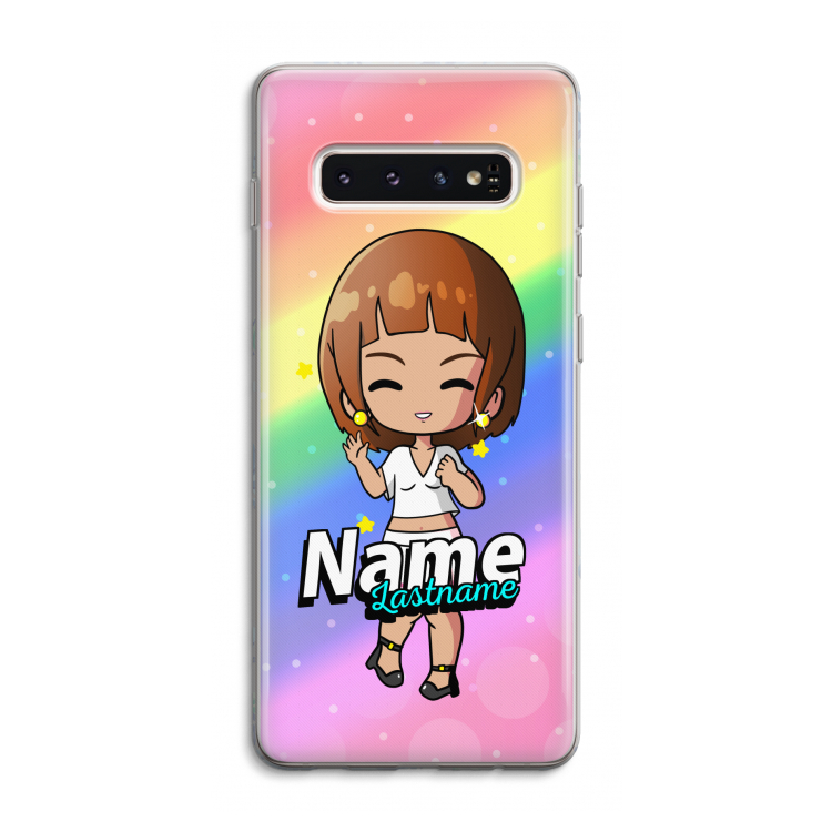Chibi Maker vrouw: Samsung Galaxy S10 4G Transparant Hoesje