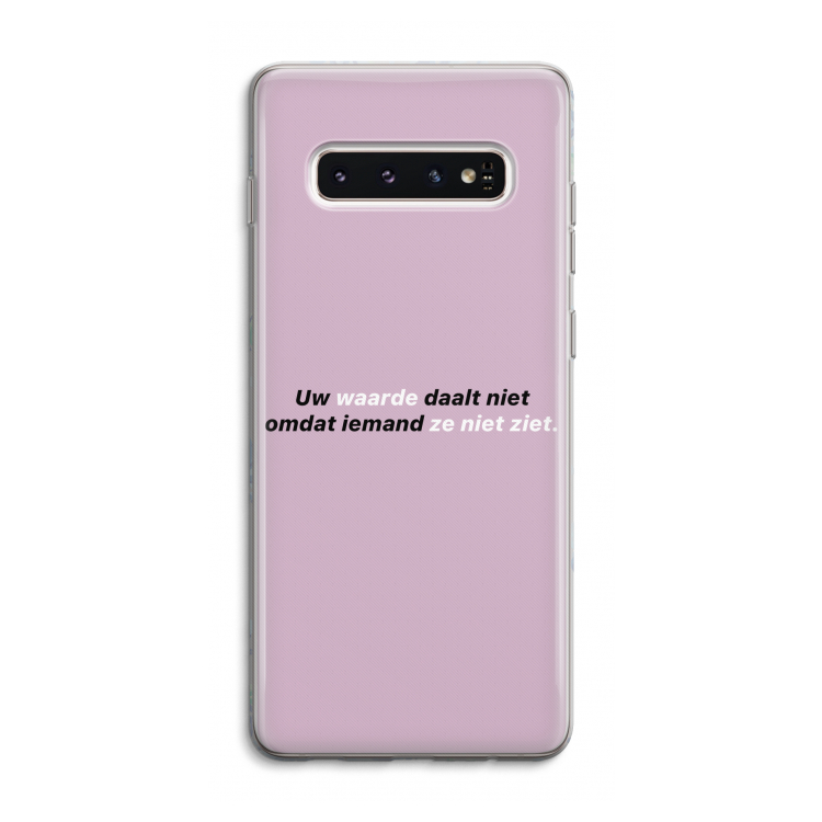 uw waarde daalt niet: Samsung Galaxy S10 4G Transparant Hoesje