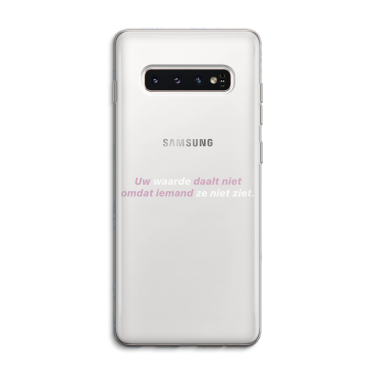 uw waarde daalt niet: Samsung Galaxy S10 4G Transparant Hoesje