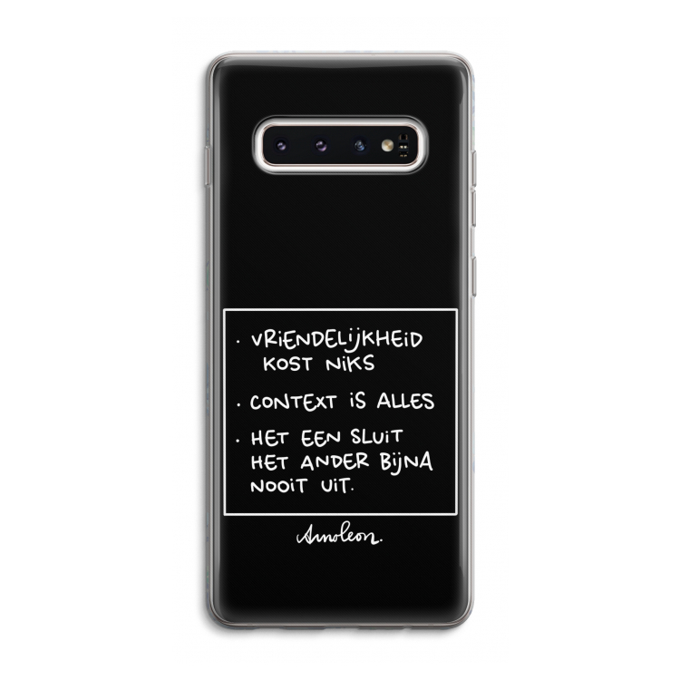 Mijn Motto's: Samsung Galaxy S10 4G Transparant Hoesje