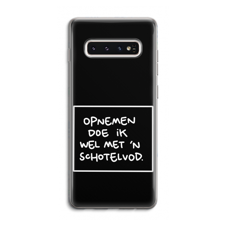 Schotelvod: Samsung Galaxy S10 4G Transparant Hoesje