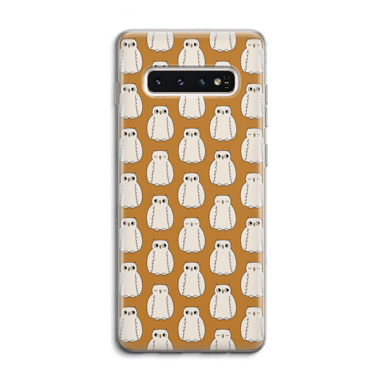 Uilen: Samsung Galaxy S10 4G Transparant Hoesje
