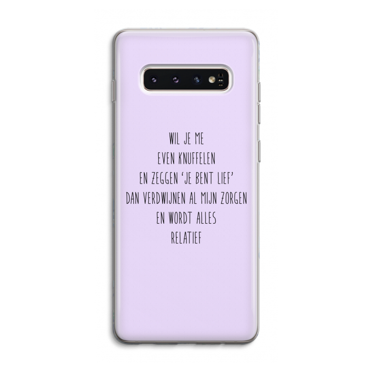 Relatief: Samsung Galaxy S10 4G Transparant Hoesje