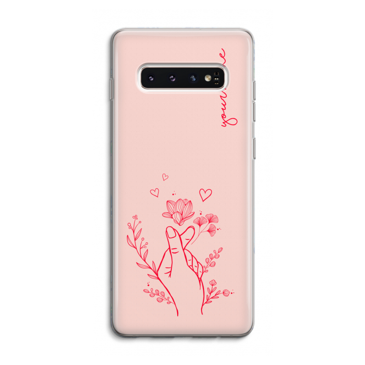 Giving Flowers: Samsung Galaxy S10 4G Transparant Hoesje