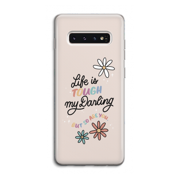 Tough Life: Samsung Galaxy S10 4G Transparant Hoesje