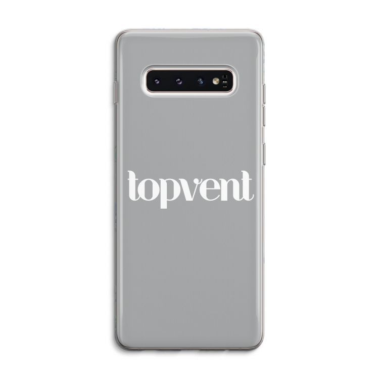 Topvent Grijs Wit: Samsung Galaxy S10 4G Transparant Hoesje