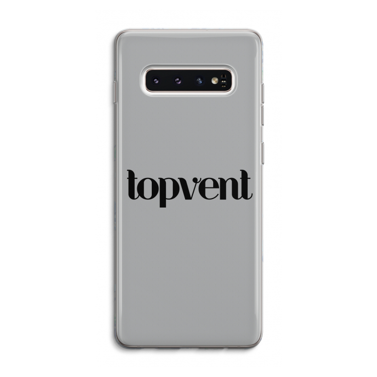 Topvent Grijs Zwart: Samsung Galaxy S10 4G Transparant Hoesje