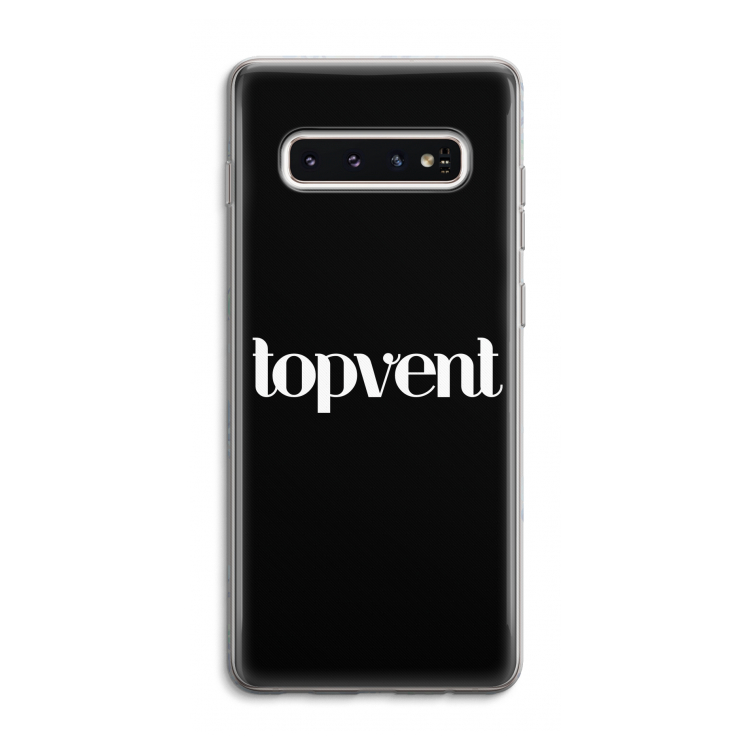 Topvent Zwart: Samsung Galaxy S10 4G Transparant Hoesje