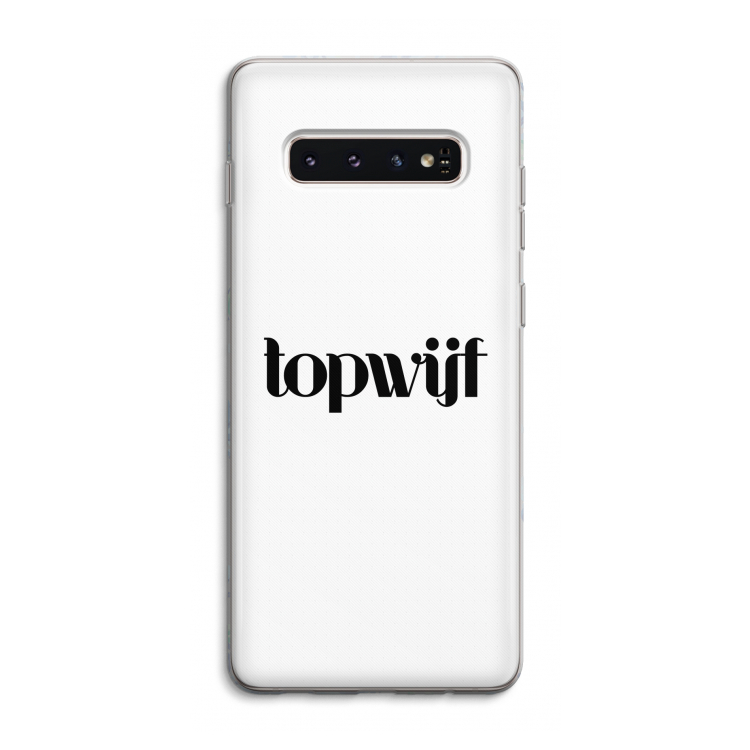 Topwijf Wit: Samsung Galaxy S10 4G Transparant Hoesje