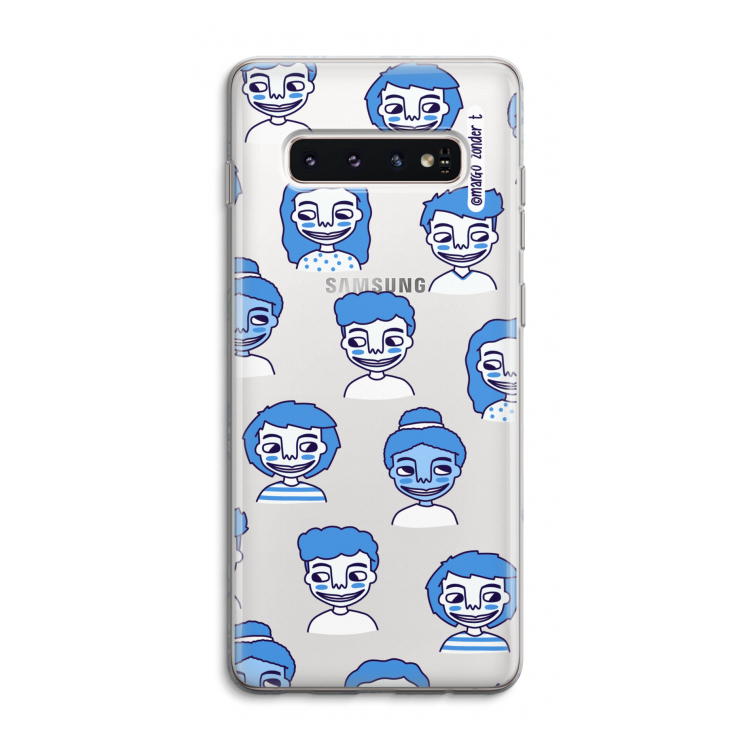 Gezichtjes: Samsung Galaxy S10 4G Transparant Hoesje
