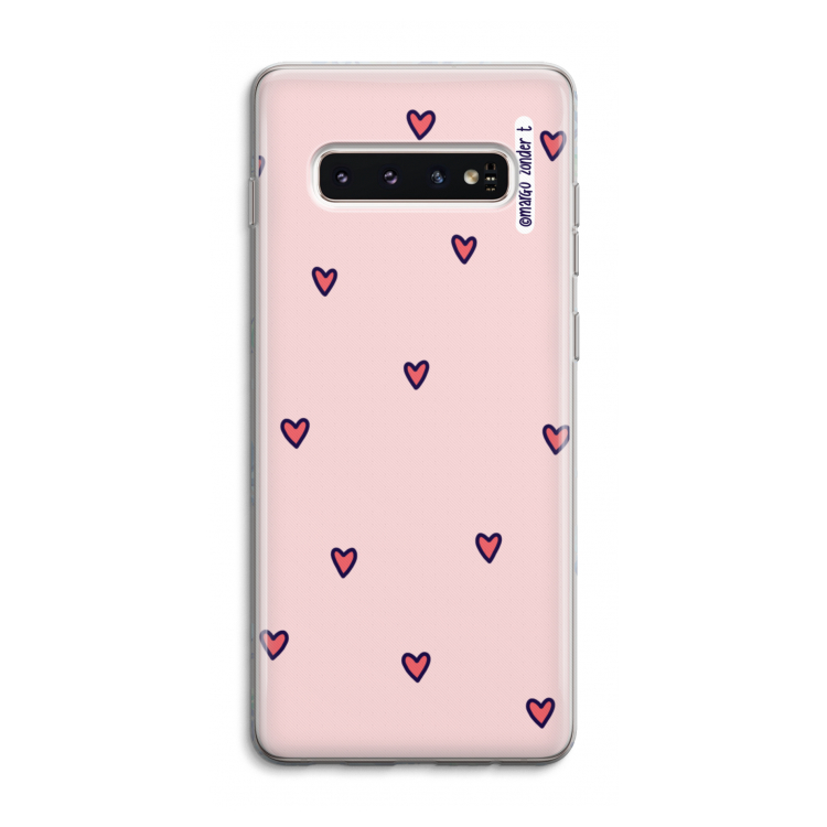 Hartjes: Samsung Galaxy S10 4G Transparant Hoesje