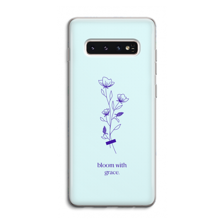 Bloom with grace: Samsung Galaxy S10 4G Transparant Hoesje