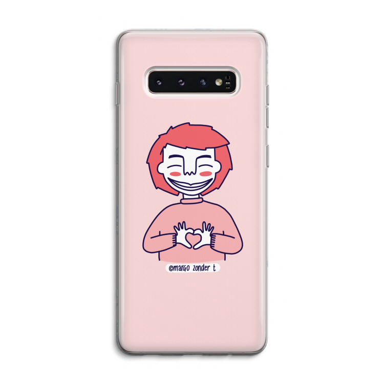 Hartje: Samsung Galaxy S10 4G Transparant Hoesje