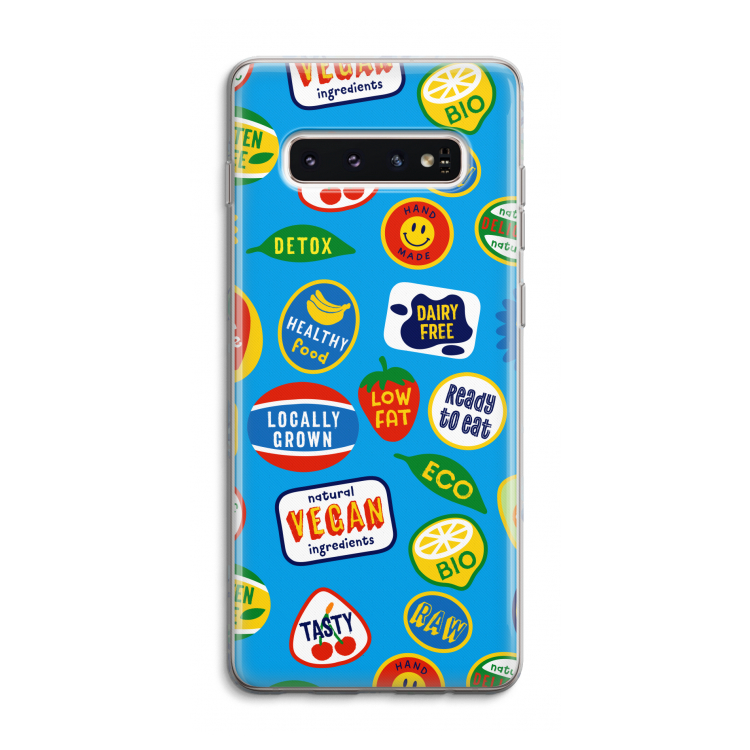 Fruitsticker: Samsung Galaxy S10 4G Transparant Hoesje