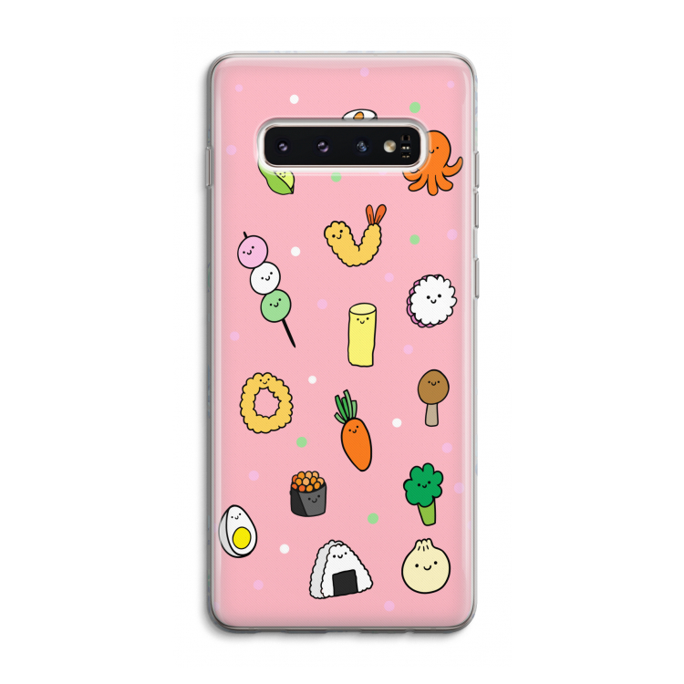 Happy bento friends: Samsung Galaxy S10 4G Transparant Hoesje