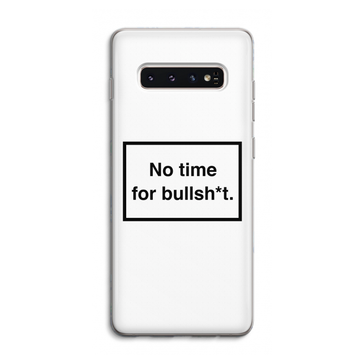 No time: Samsung Galaxy S10 4G Transparant Hoesje