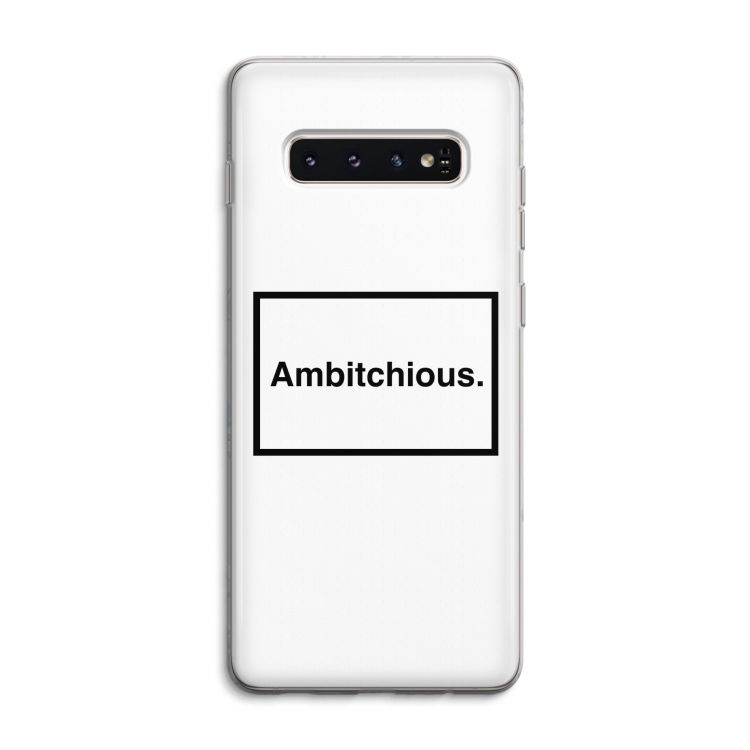 Ambitchious: Samsung Galaxy S10 4G Transparant Hoesje