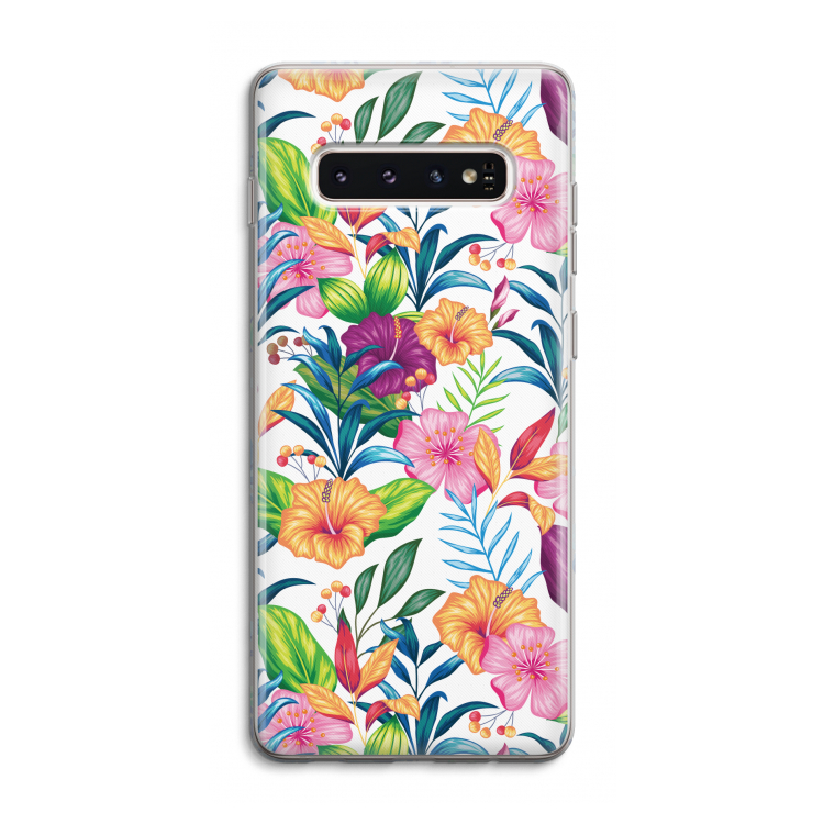 Tropisch 2: Samsung Galaxy S10 4G Transparant Hoesje