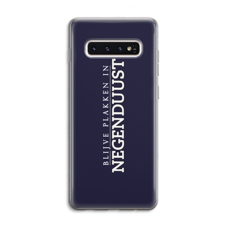 Blijve plakken in Negenduust: Samsung Galaxy S10 4G Transparant Hoesje