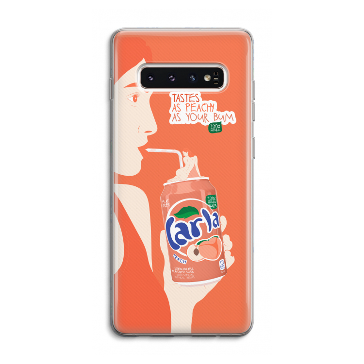 Peach please!: Samsung Galaxy S10 4G Transparant Hoesje