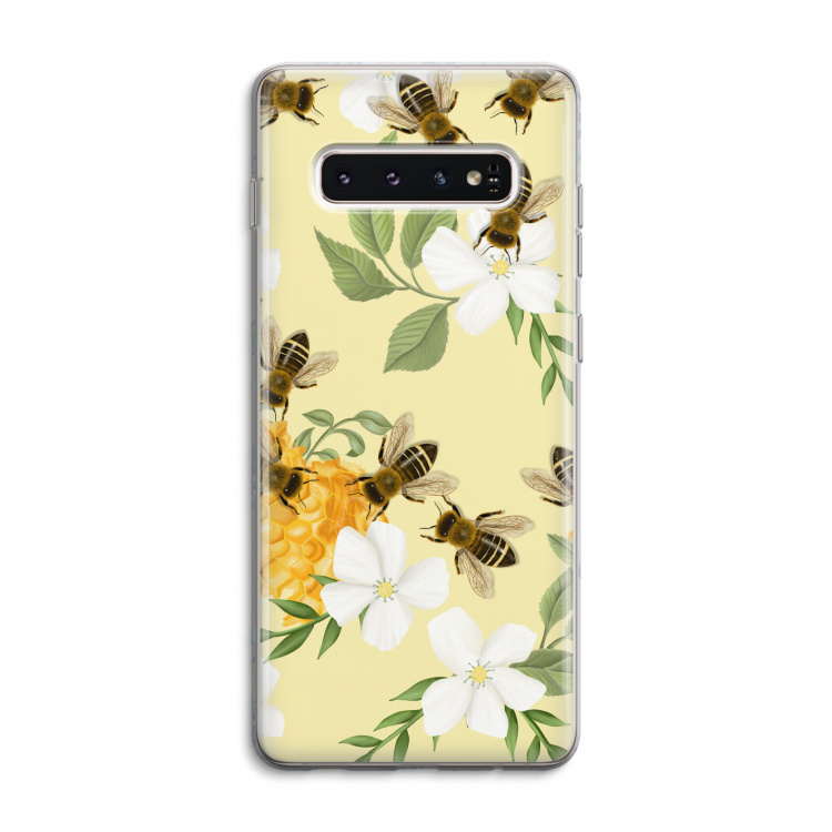 No flowers without bees: Samsung Galaxy S10 4G Transparant Hoesje