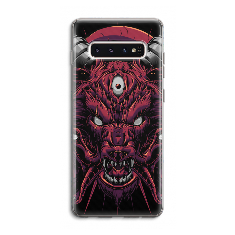 Hell Hound and Serpents: Samsung Galaxy S10 4G Transparant Hoesje