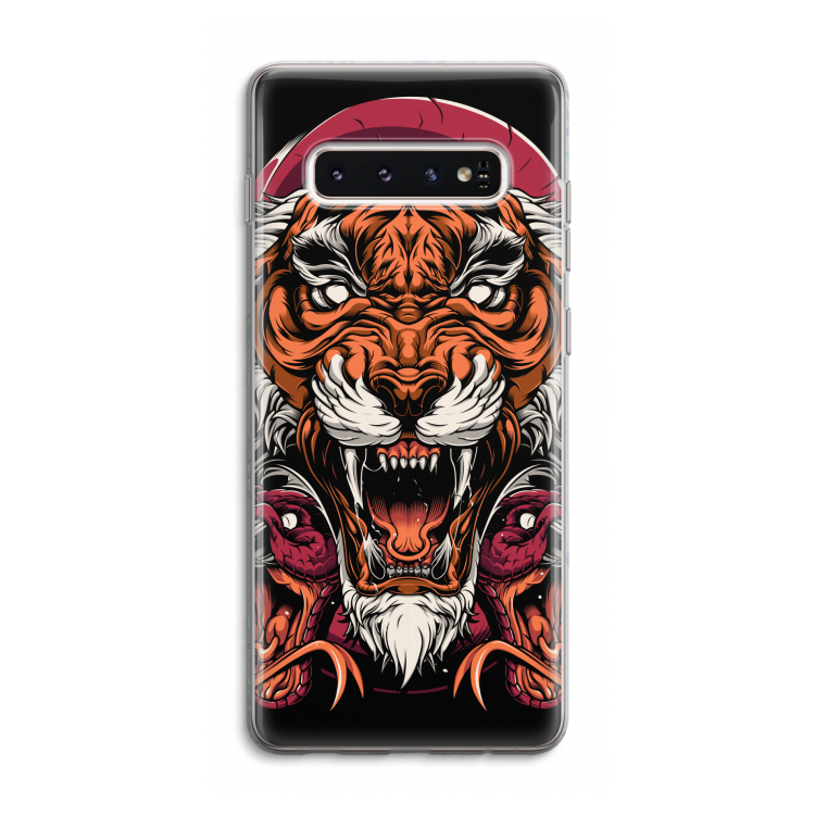 Tiger and Rattlesnakes: Samsung Galaxy S10 4G Transparant Hoesje
