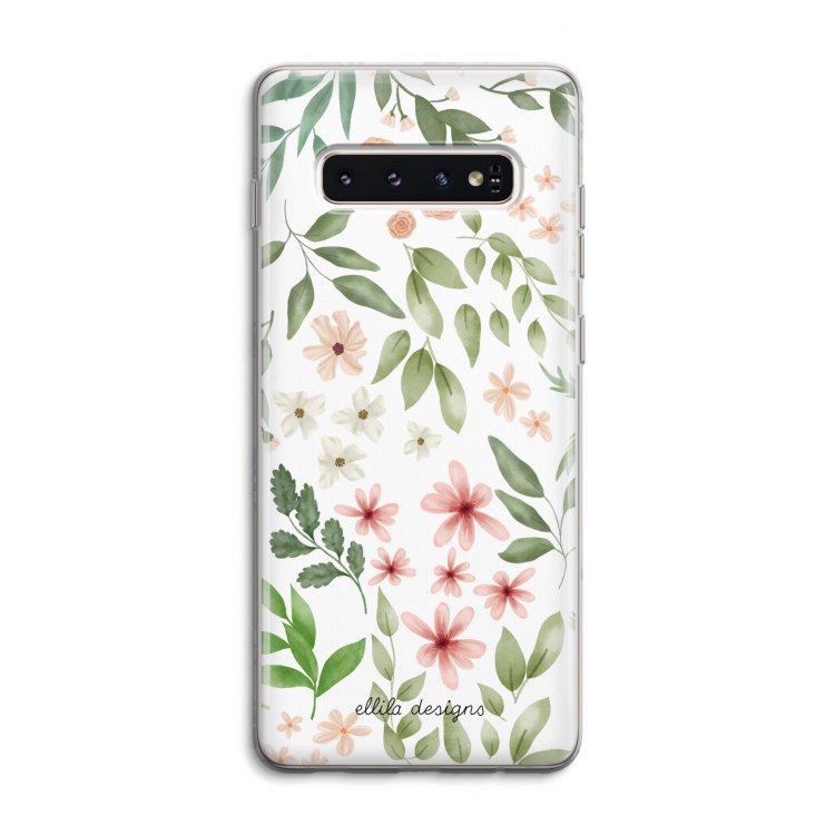 Botanical sweet flower heaven: Samsung Galaxy S10 4G Transparant Hoesje