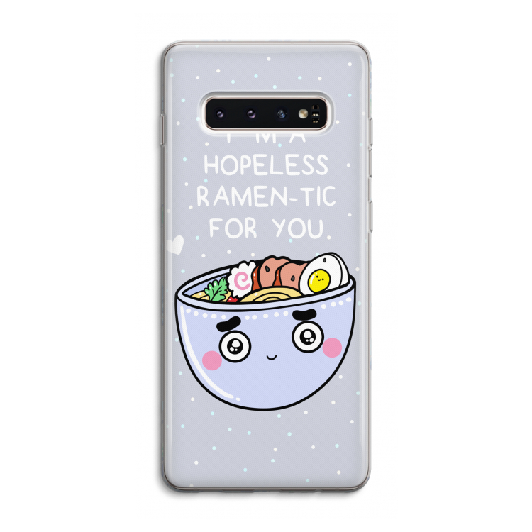 I'm A Hopeless Ramen-Tic For You: Samsung Galaxy S10 4G Transparant Hoesje