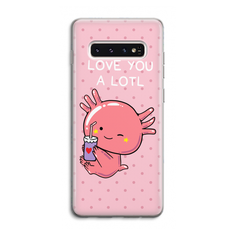 Love You A Lotl: Samsung Galaxy S10 4G Transparant Hoesje