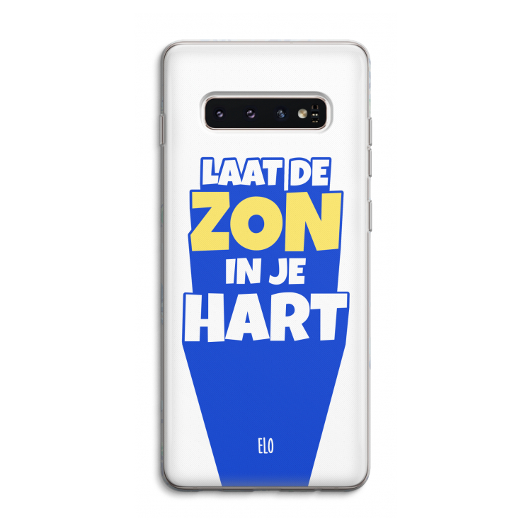 Laat de zon in je hart: Samsung Galaxy S10 4G Transparant Hoesje
