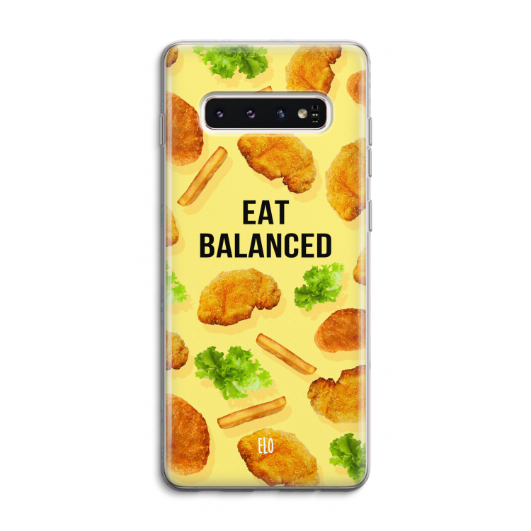 Eat Balanced: Samsung Galaxy S10 4G Transparant Hoesje