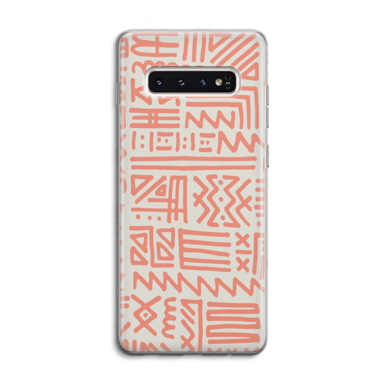 Marrakech Pink: Samsung Galaxy S10 4G Transparant Hoesje