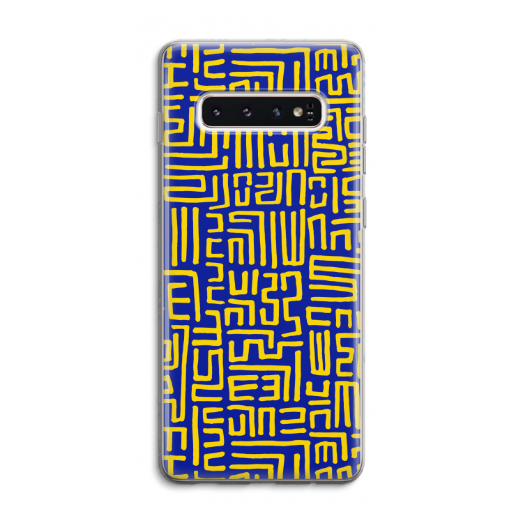 Majorelle Blue Print: Samsung Galaxy S10 4G Transparant Hoesje