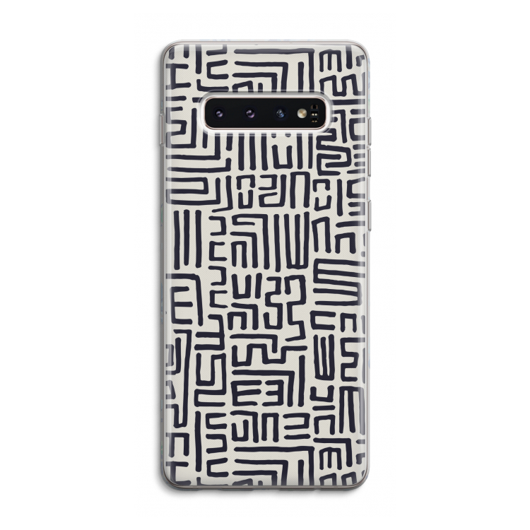 Moroccan Print: Samsung Galaxy S10 4G Transparant Hoesje