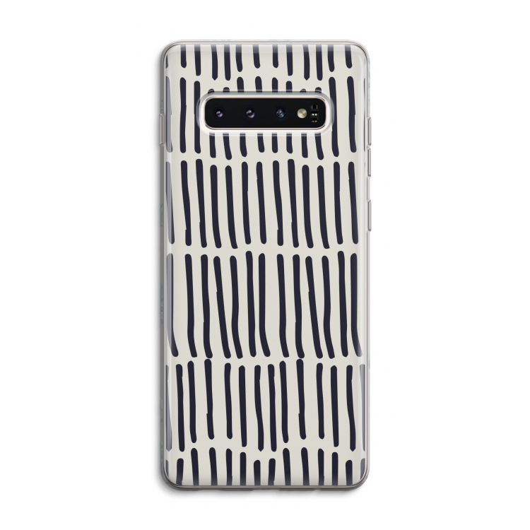 Moroccan stripes: Samsung Galaxy S10 4G Transparant Hoesje