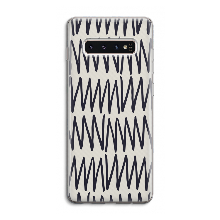 Marrakech Zigzag: Samsung Galaxy S10 4G Transparant Hoesje