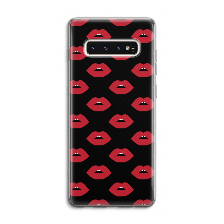 Lips: Samsung Galaxy S10 4G Transparant Hoesje