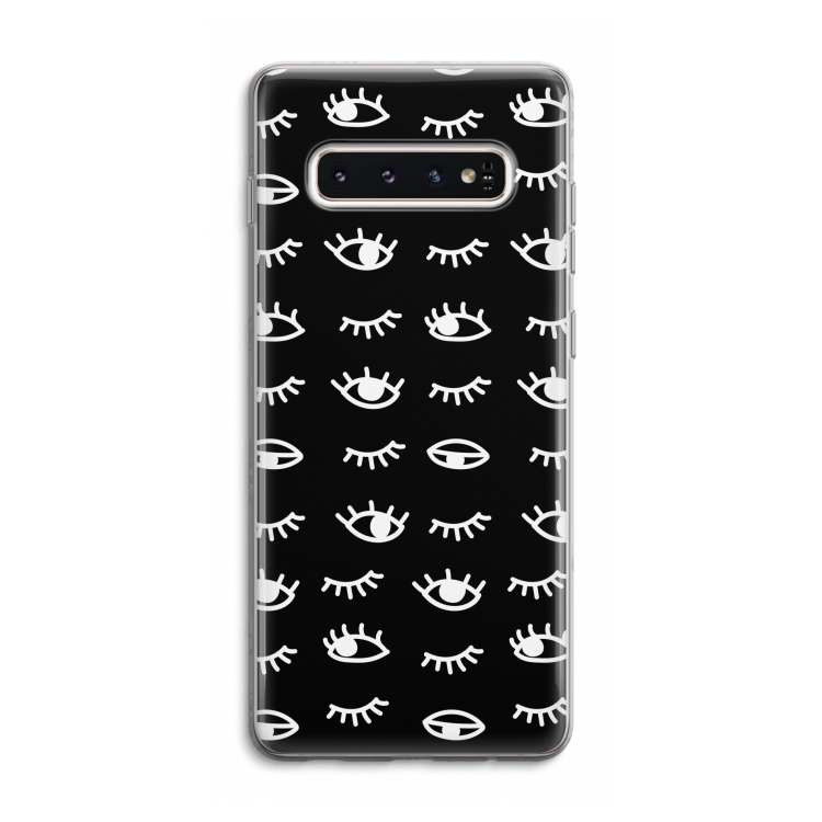 Eye pattern #3: Samsung Galaxy S10 4G Transparant Hoesje