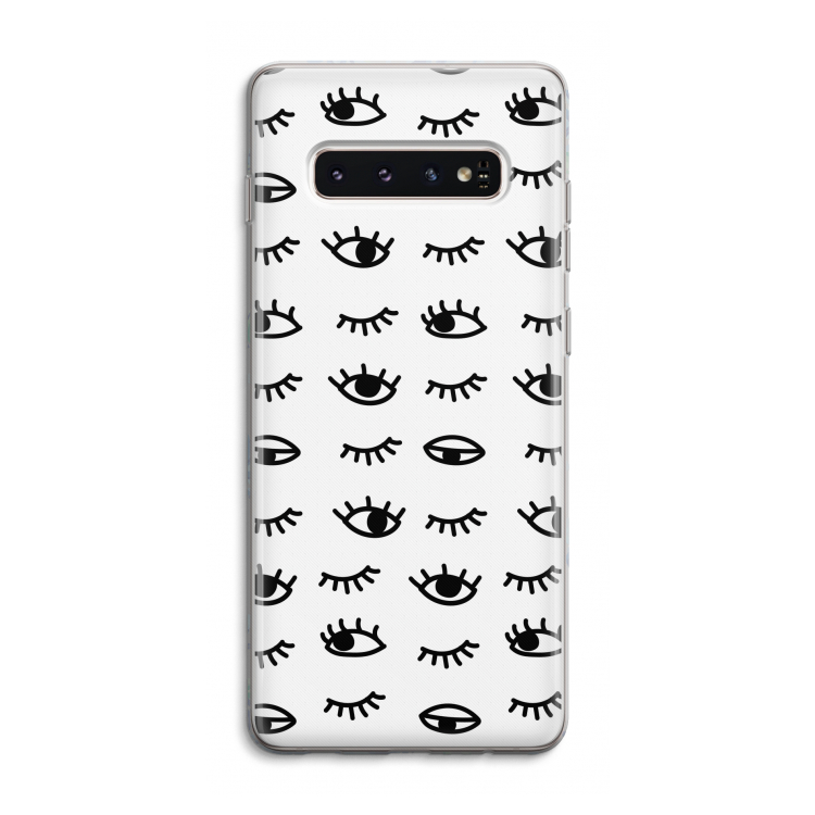Eye pattern #2: Samsung Galaxy S10 4G Transparant Hoesje