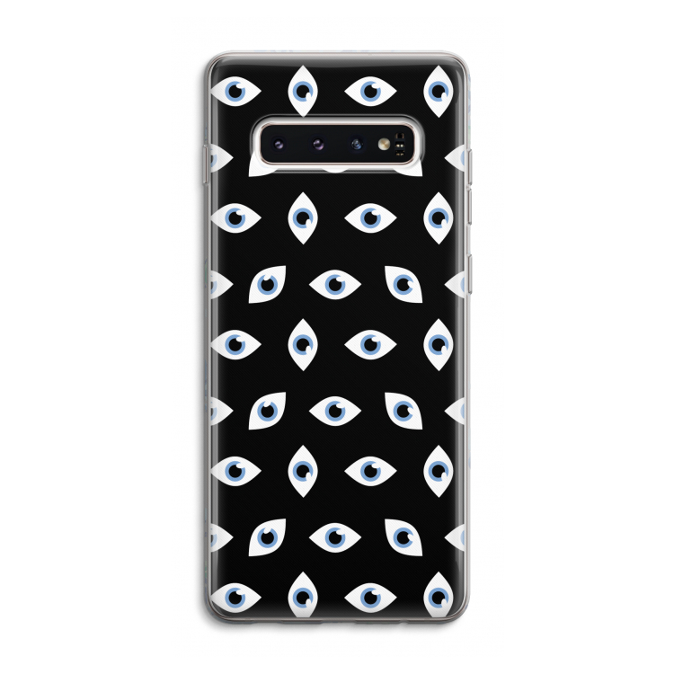 Eyes pattern: Samsung Galaxy S10 4G Transparant Hoesje