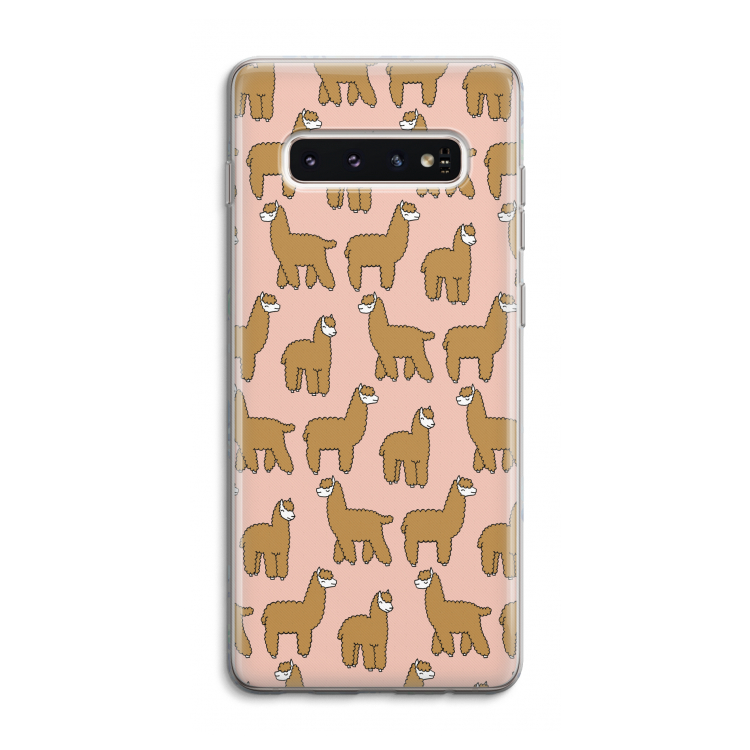 Alpacas: Samsung Galaxy S10 4G Transparant Hoesje