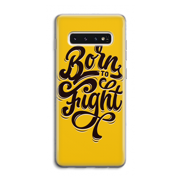 Born to Fight: Samsung Galaxy S10 4G Transparant Hoesje