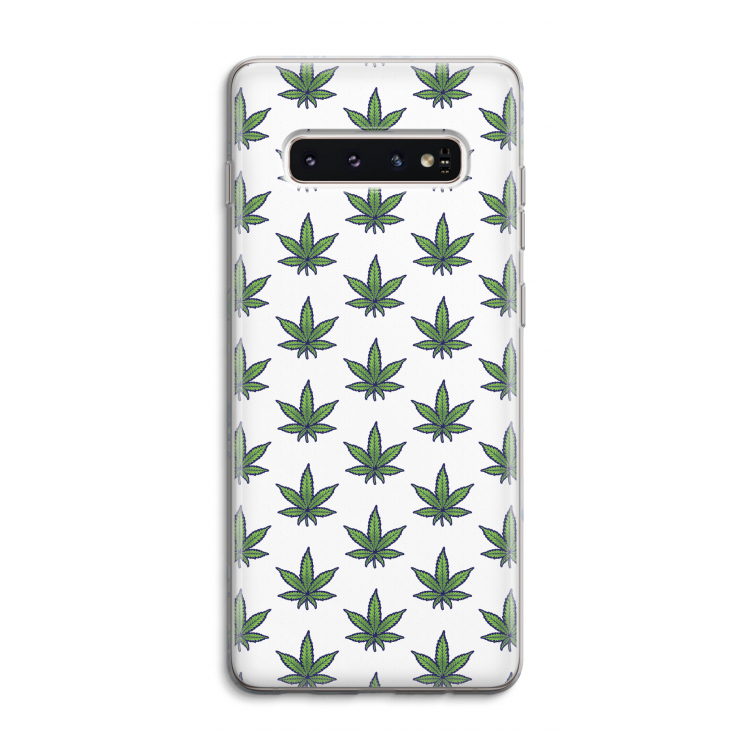 Weed: Samsung Galaxy S10 4G Transparant Hoesje