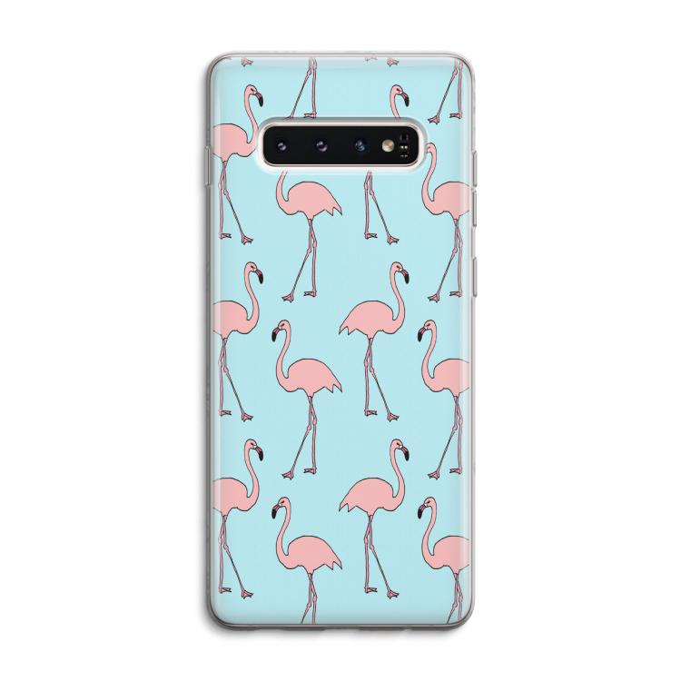 Anything Flamingoes: Samsung Galaxy S10 4G Transparant Hoesje
