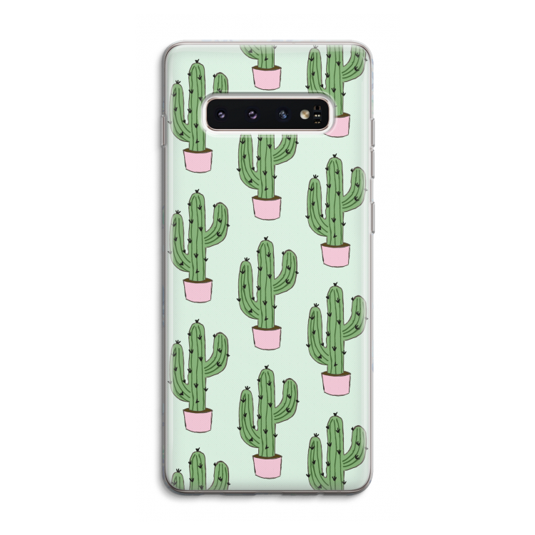 Cactus Lover: Samsung Galaxy S10 4G Transparant Hoesje